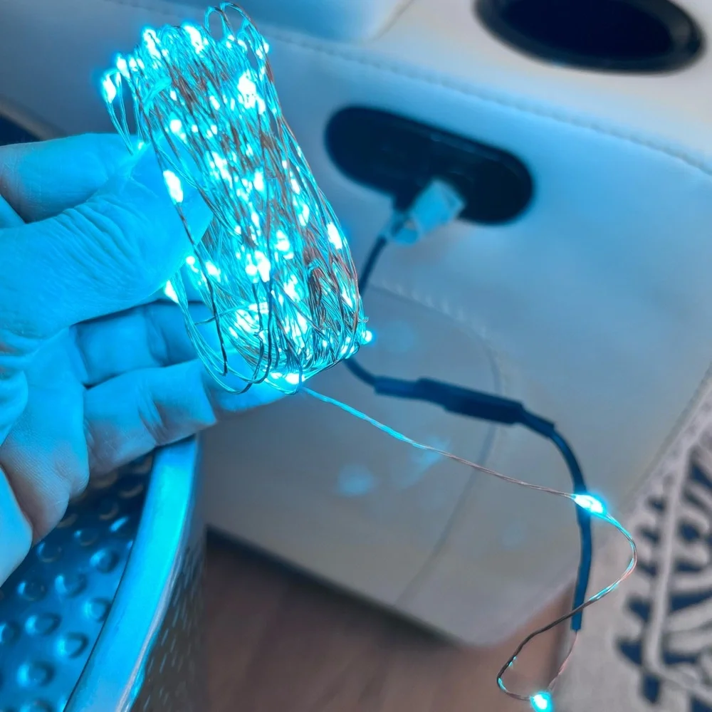 NEW "LED" String 100 Waterproof Camp Lights Clear BL 30' Fairy Lights 3 Controls - Picture 2 of 3